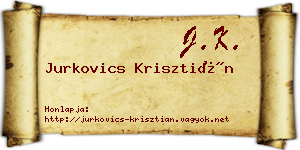 Jurkovics Krisztián névjegykártya